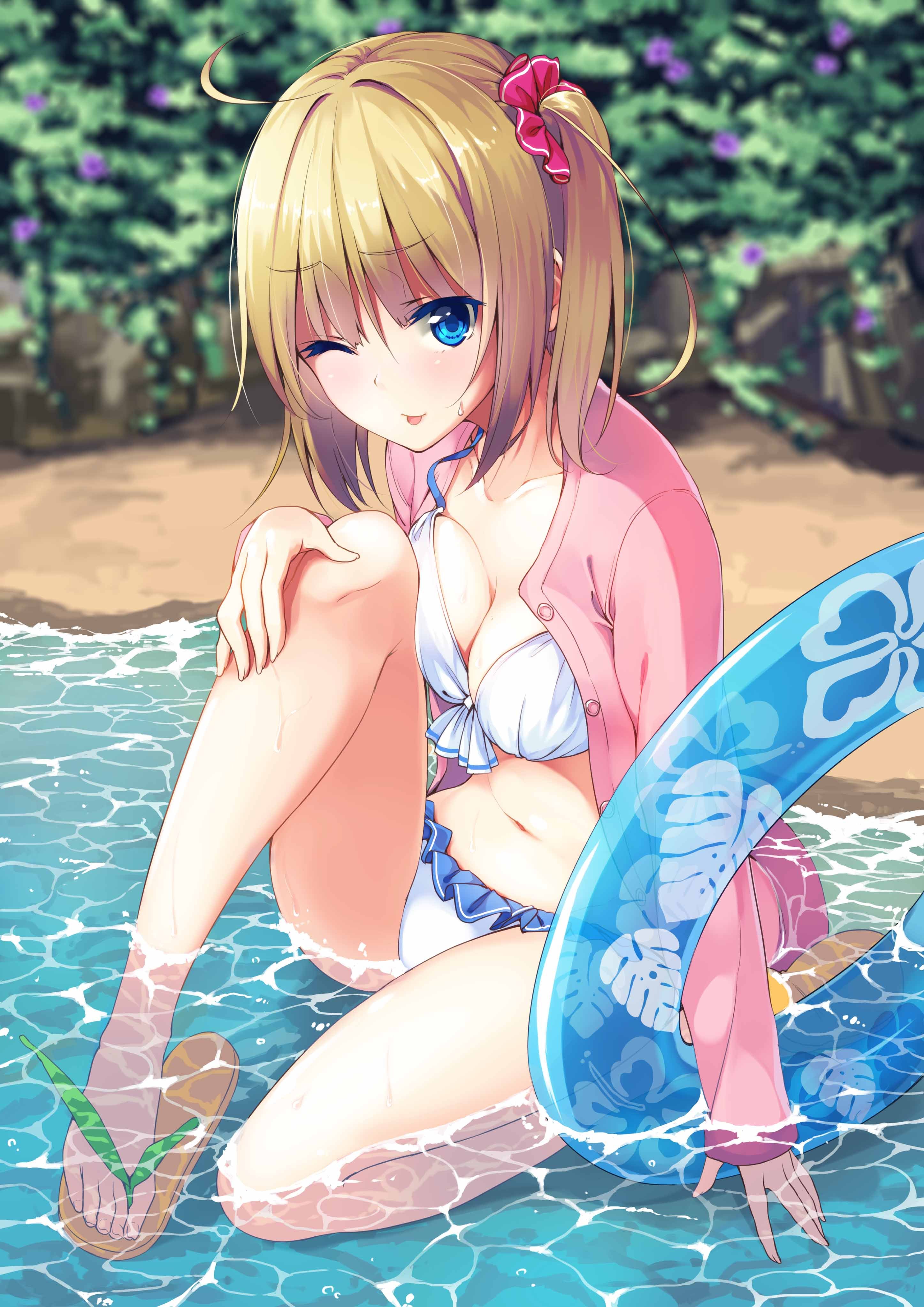 【二次】片膝上げ・立て膝の女の子画像スレ　その９